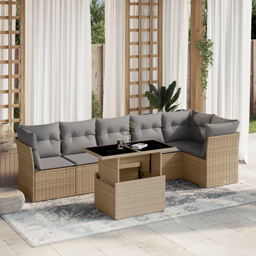 VidaXL set divano da giardino Polirattan  