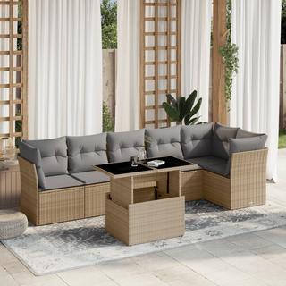 VidaXL set divano da giardino Polirattan  