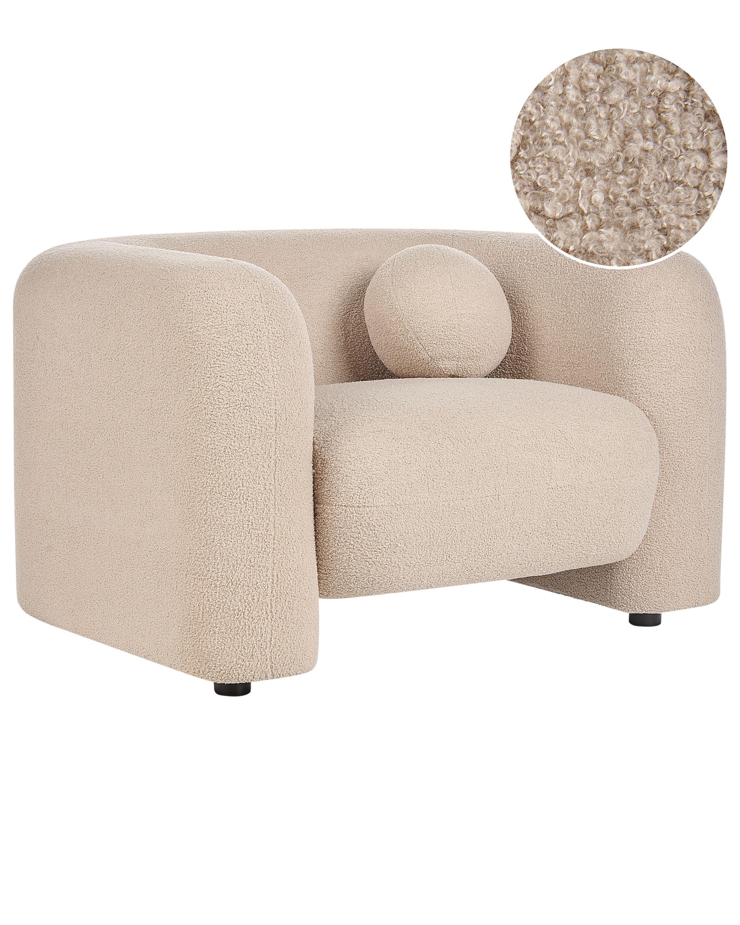 Image of Sessel aus Bouclé Glamourös LEIREN Sessel aus Bouclé Glamourös LEIREN