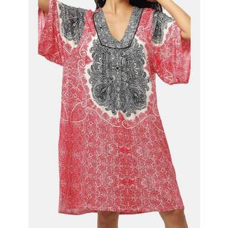 Admas  Robe de plage manches trois-quarts Beach Paisley 