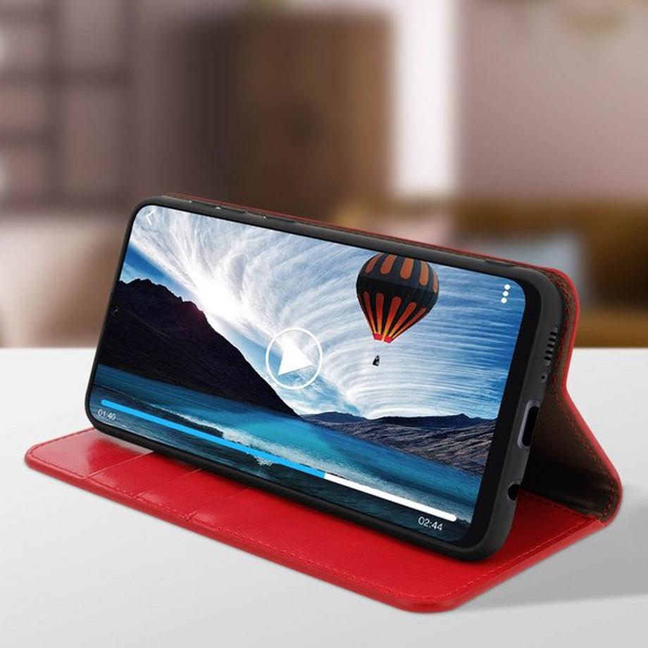 Avizar  Cover Echtleder Samsung Galaxy A50 Rot 