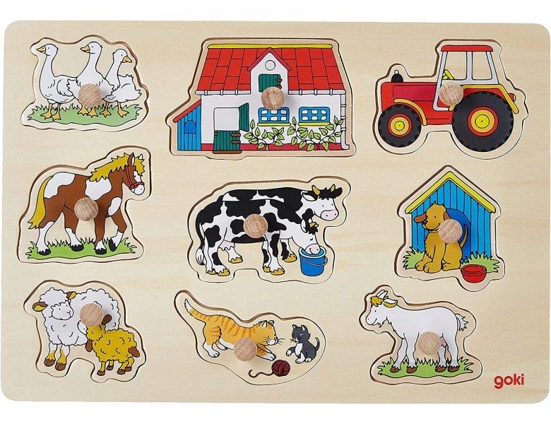 Image of Puzzle Steckpuzzle Bauernhof I (9Teile)