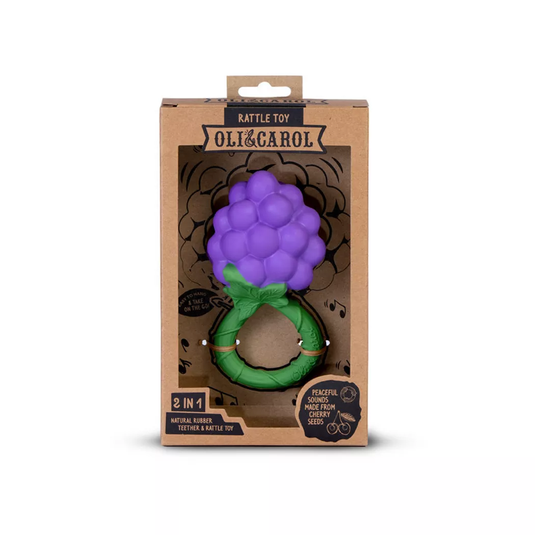 Oli & Carol Grape Baby Rattle & Teether