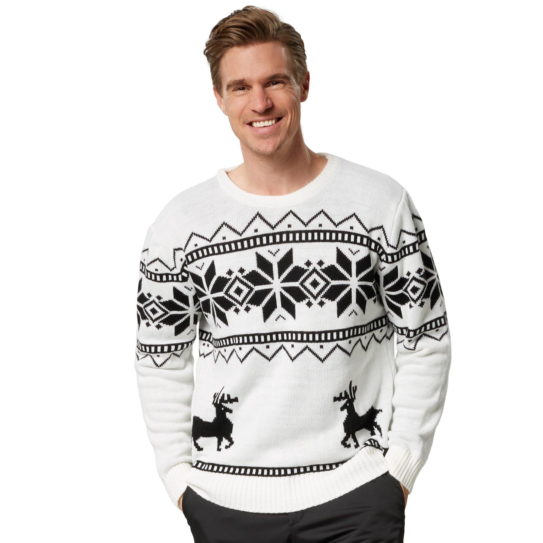 Image of Weihnachtspullover Winterland-schwarz Herren Weiss XXL
