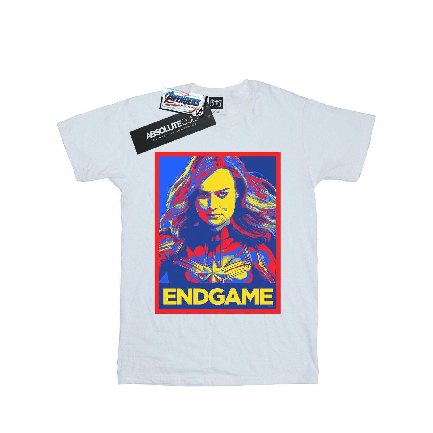 Image of Avengers Endgame Captain Poster Tshirt Unisex Weiss 152-158