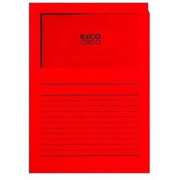 ELCO Sichthülle Ordo 120g A4 29489.92 rot, Fenster 100 Stück