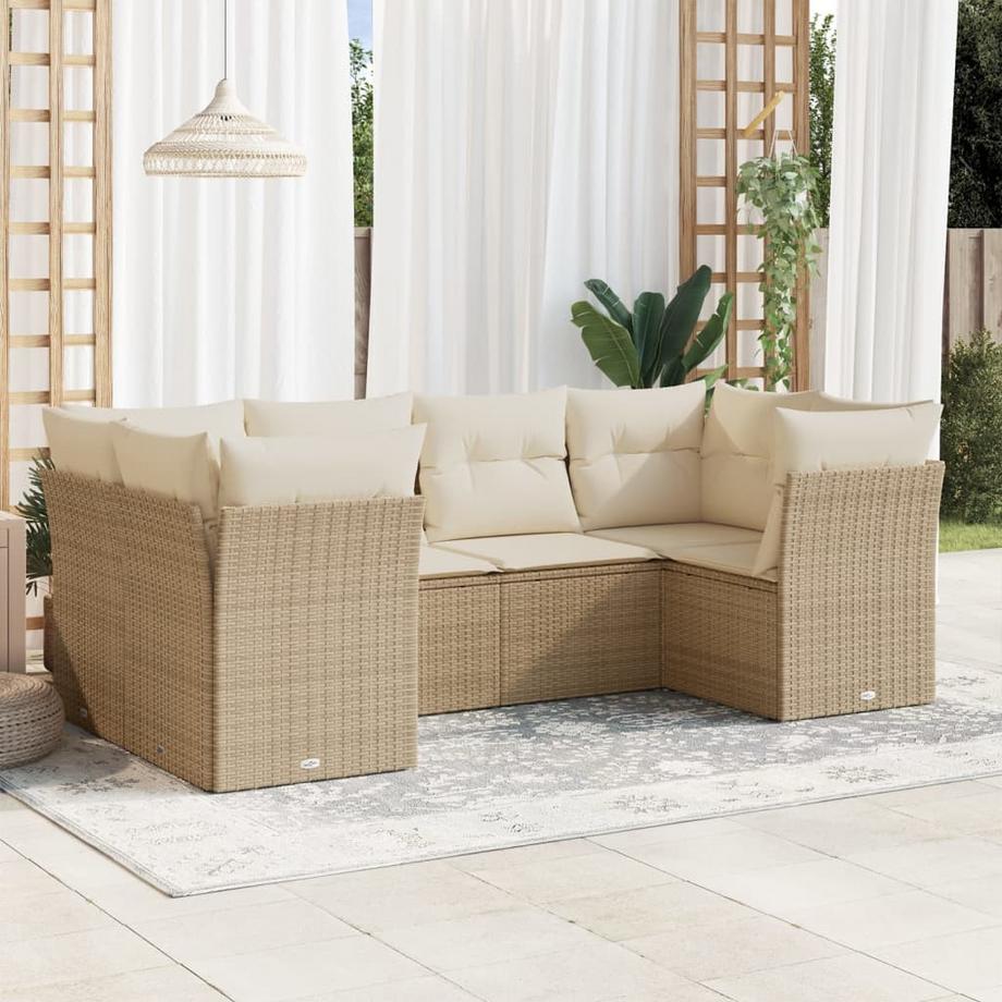 VidaXL Ensemble de canapés de jardin rotin synthétique  