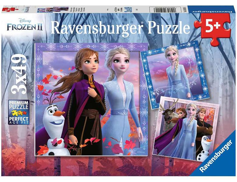 Image of puzzel Disney Frozen 2 - 3x 49 stukjes - kinderpuzzel Multicolor