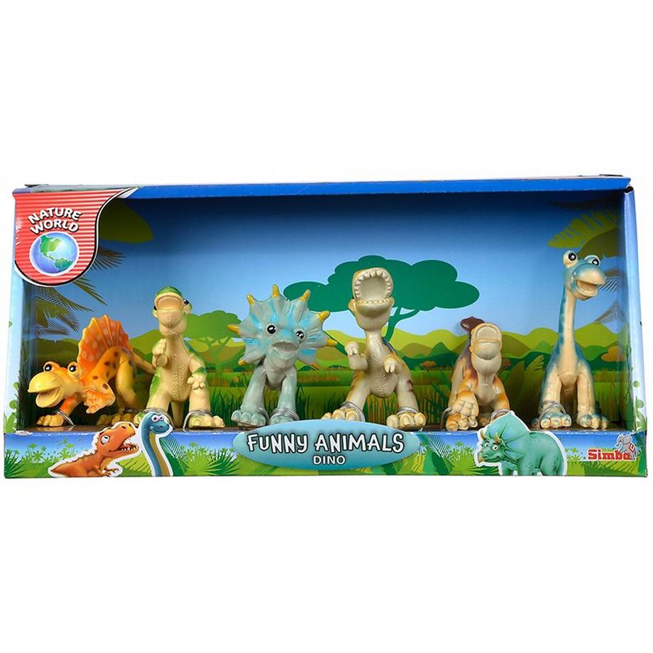 Simba  Nature World Funny Animals - Dinosaurier (6Teile) 