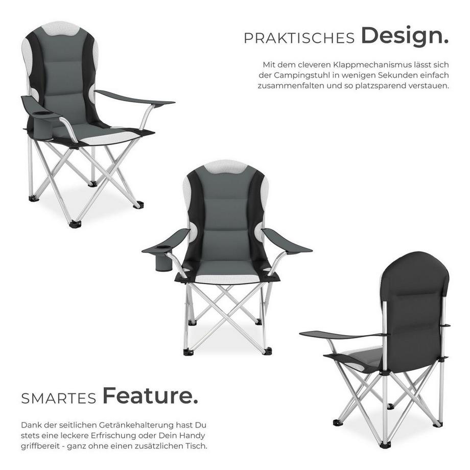 Tectake  4 Chaises de Camping Pliables et Housse Sac de transport 