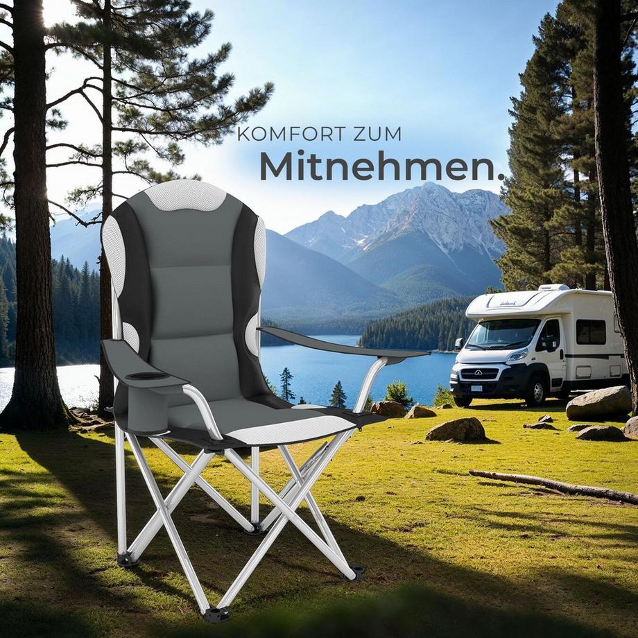 Tectake  4 Chaises de Camping Pliables et Housse Sac de transport 