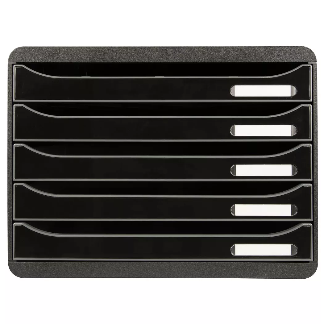 Exacompta Big Box Plus Landscape 5 Drawer Set, Black