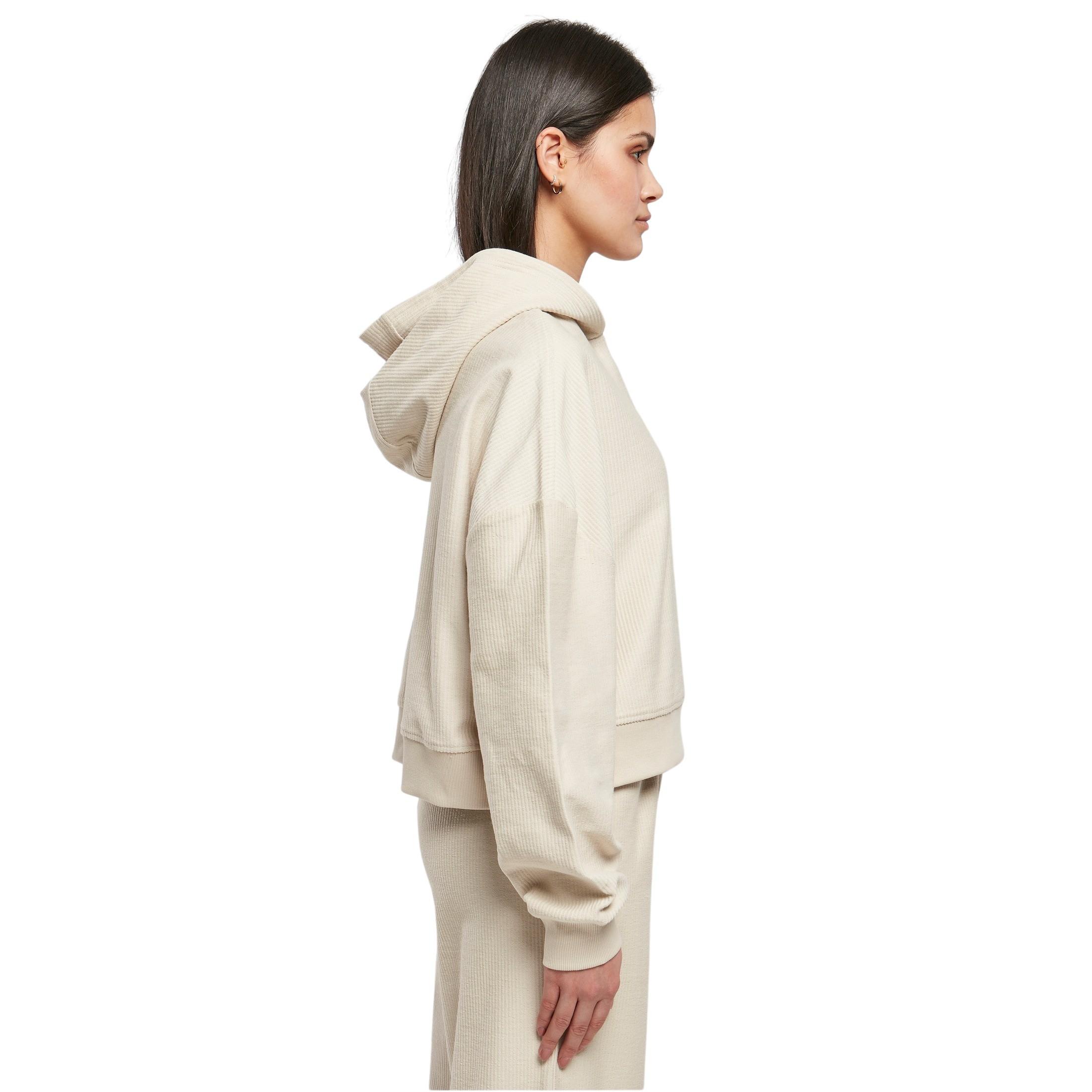 URBAN CLASSICS  sweatshirt à capuche côtelé court oversized gt 