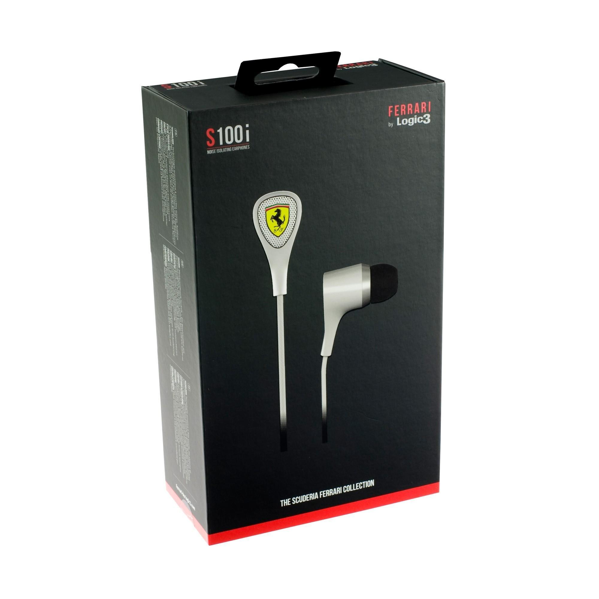 Ferrari by Logic3  Ferrari by Logic3 Scuderia S100i Auricolare Cablato In-ear Bianco 