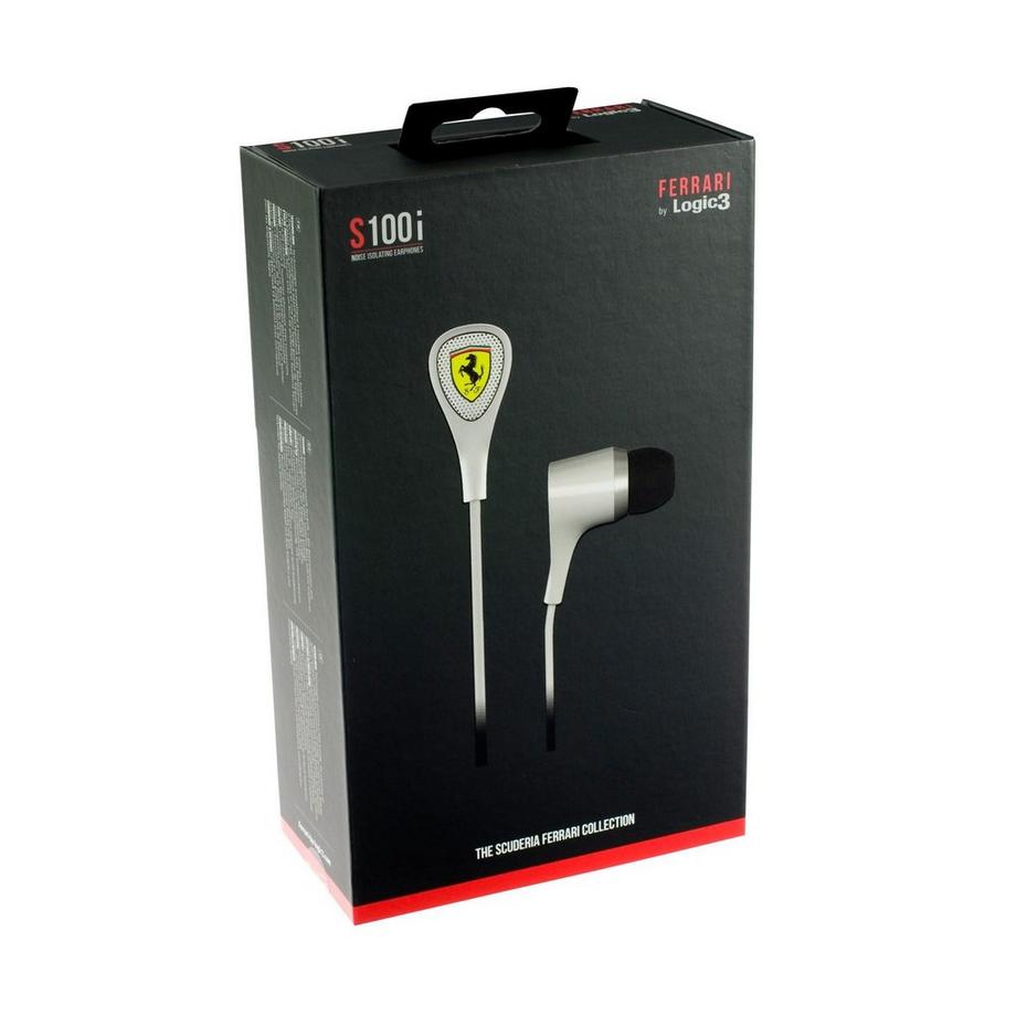 Ferrari by Logic3  Ferrari by Logic3 Scuderia S100i Auricolare Cablato In-ear Bianco 