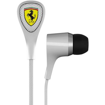 Ferrari by Logic3 Scuderia S100i Kopfhörer Kabelgebunden im Ohr Weiß