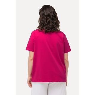 Ulla Popken  T-Shirt, Zierbänder, Cut-Out, Halbarm 