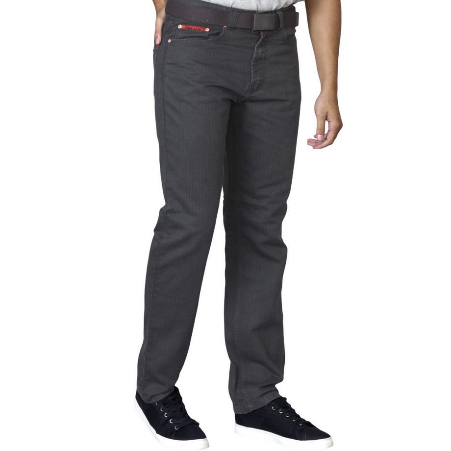 Duke Kingsize Canary Bedford Cord Hose mit Gürtel  