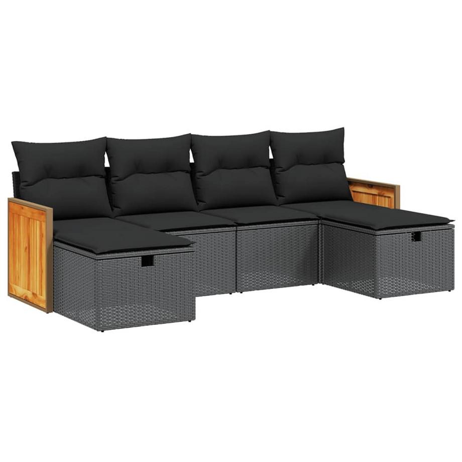 set divano da giardino Polirattan