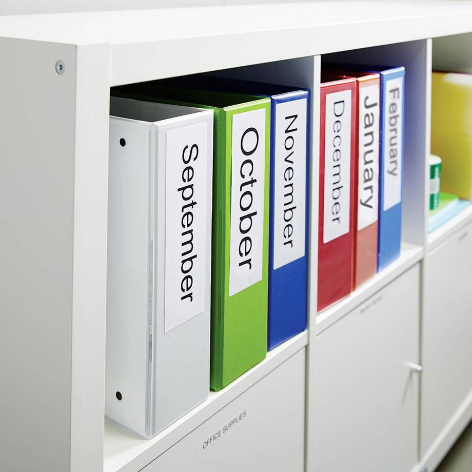 Dymo Rotolo di etichette 38 x 190 mm Carta Bianco 110 pz. A tenuta permanente Etichetta per raccoglitore da uff  