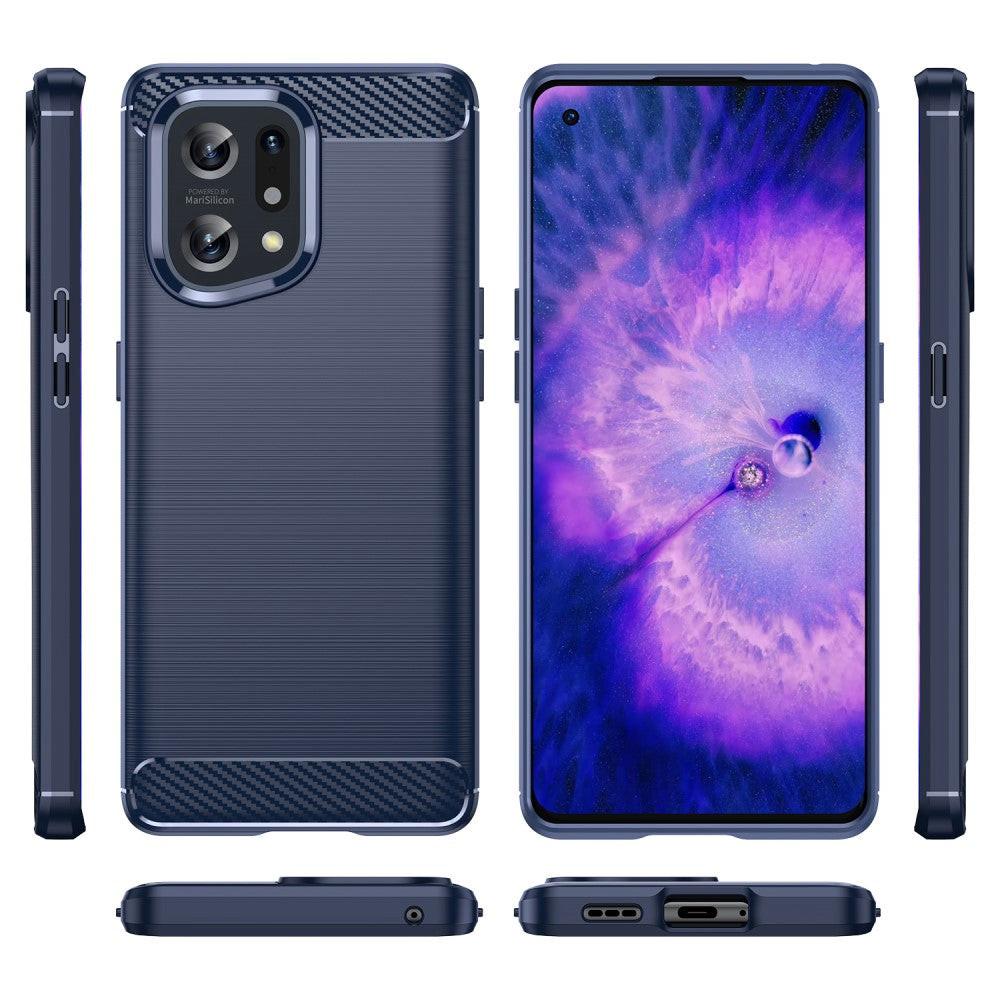 Cover-Discount  Oppo Find X5 - Housse Mã©Tal Look Carbone 