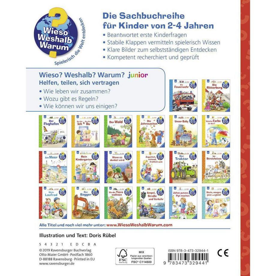 Wieso? Weshalb? Warum? junior, Band 66: Helfen, teilen, sich vertragen Rübel, Doris; Rübel, Doris (Illustrationen) Couverture rigide 
