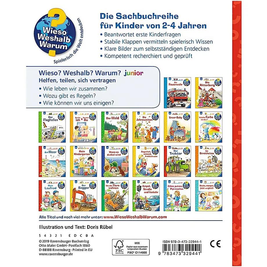 Wieso? Weshalb? Warum? junior, Band 66: Helfen, teilen, sich vertragen Rübel, Doris; Rübel, Doris (Illustrationen) Gebundene Ausgabe 