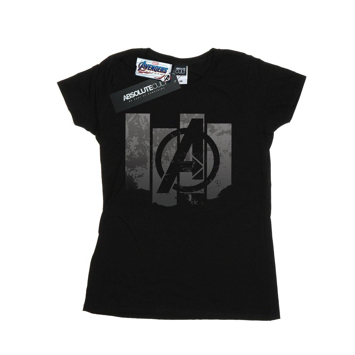 Image of Avengers Endgame Panel Logo Tshirt Damen Schwarz S