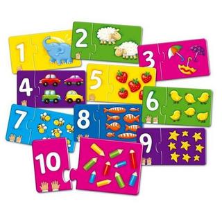 Montessori  SET Doppelpuzzle Spaß beim Zählen & Doppelpuzzle Lustige Farben & Doppelpuzzle - Wessen Baby? 