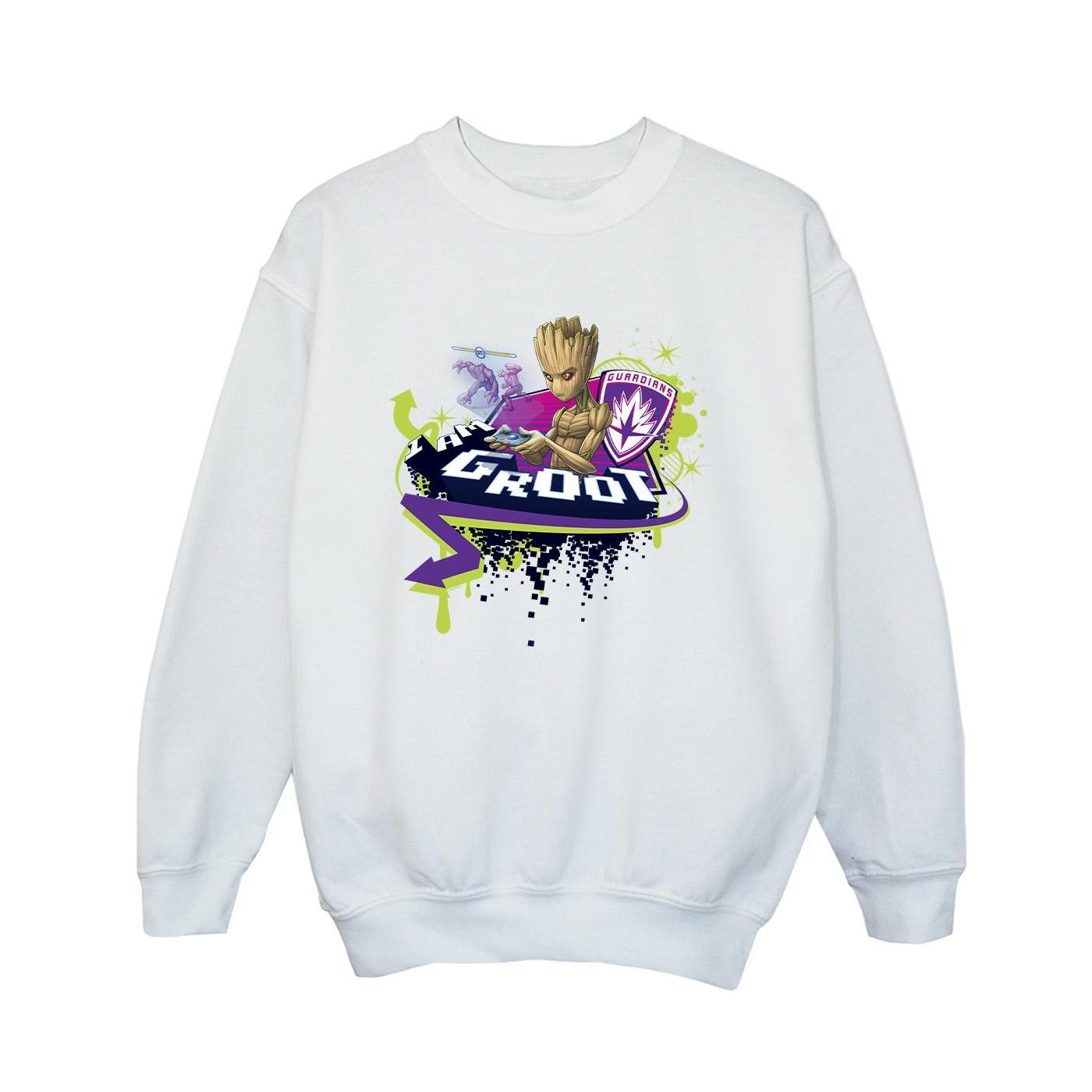 Image of Guardians Of The Galaxy Groot Gaming Holo Sweatshirt Jungen Weiss 152-158