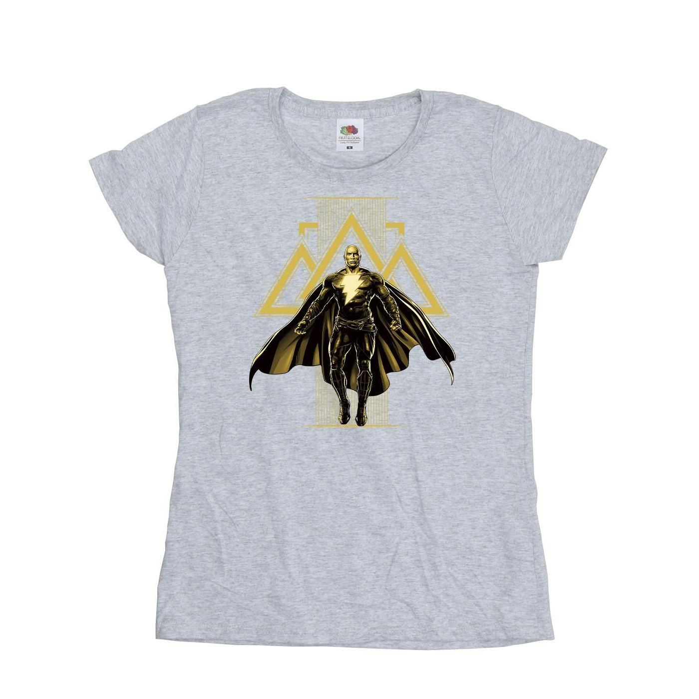 Image of Black Adam Rising Golden Symbols Tshirt Damen Grau S