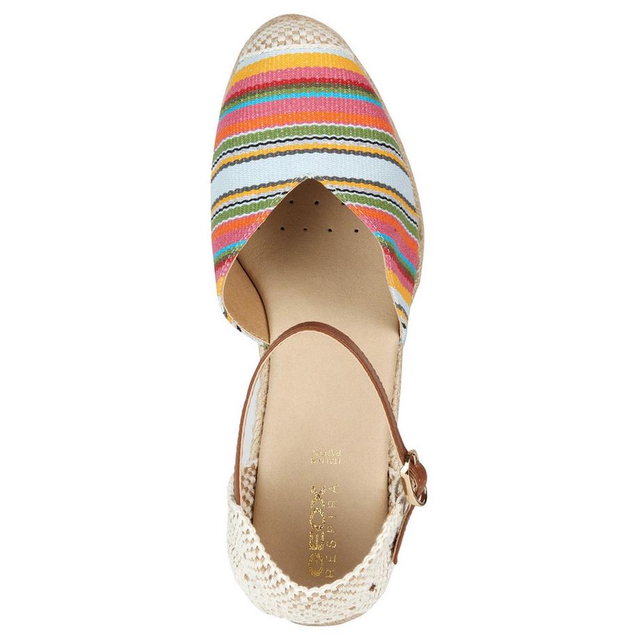 GEOX Gelsa A Sandali con Zeppa e Cinturino in Pelle  