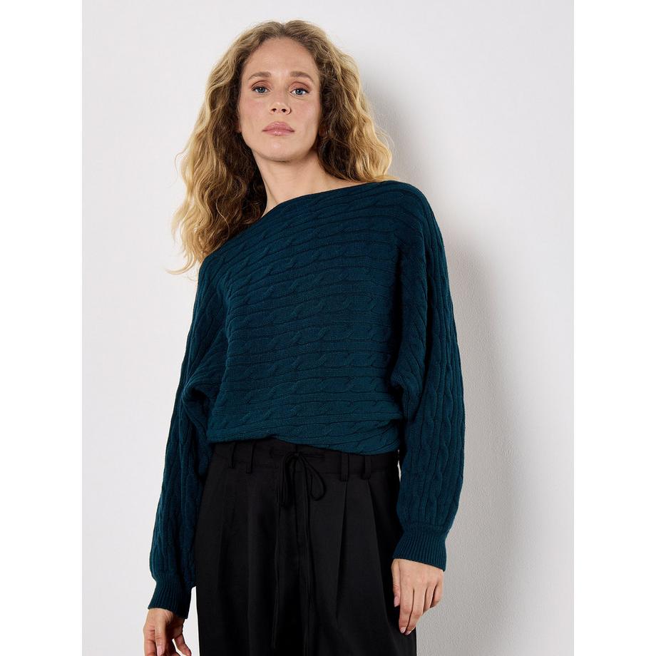 APRICOT Pullover a righe Aran con maniche a pipistrello  