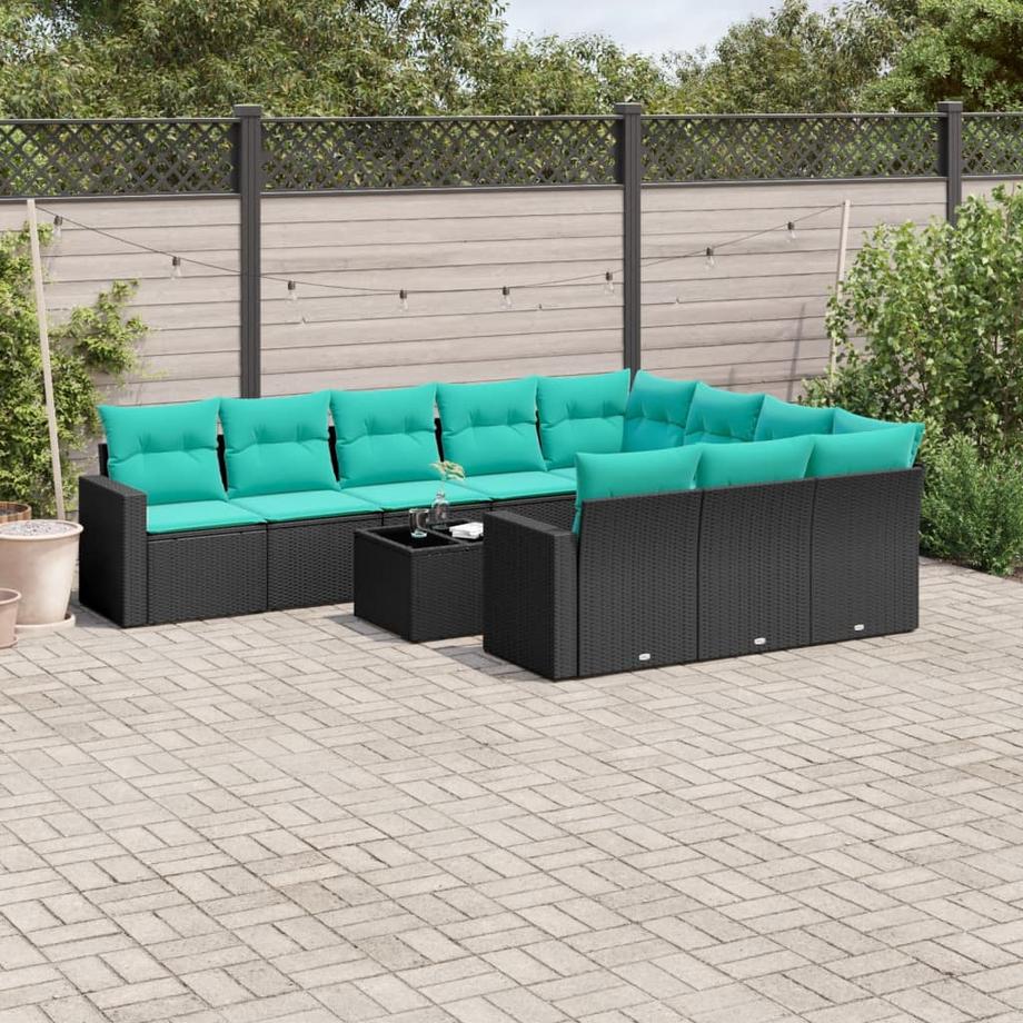 VidaXL set divano da giardino Polirattan  