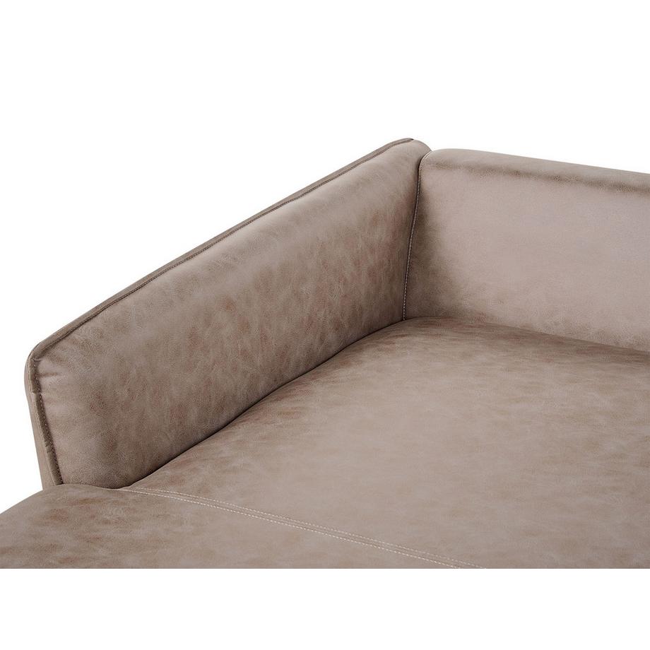 Beliani Ecksofa aus Kunstwildleder  GALLO  