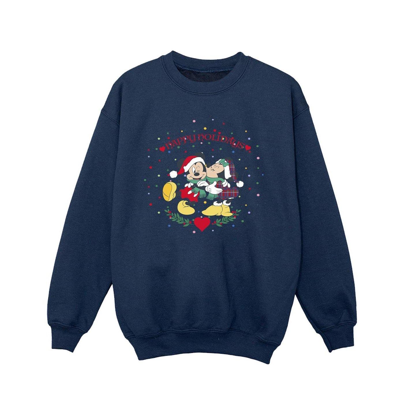 Image of Mickey Mouse Mickey Minnie Christmas Sweatshirt Mädchen Marine 104