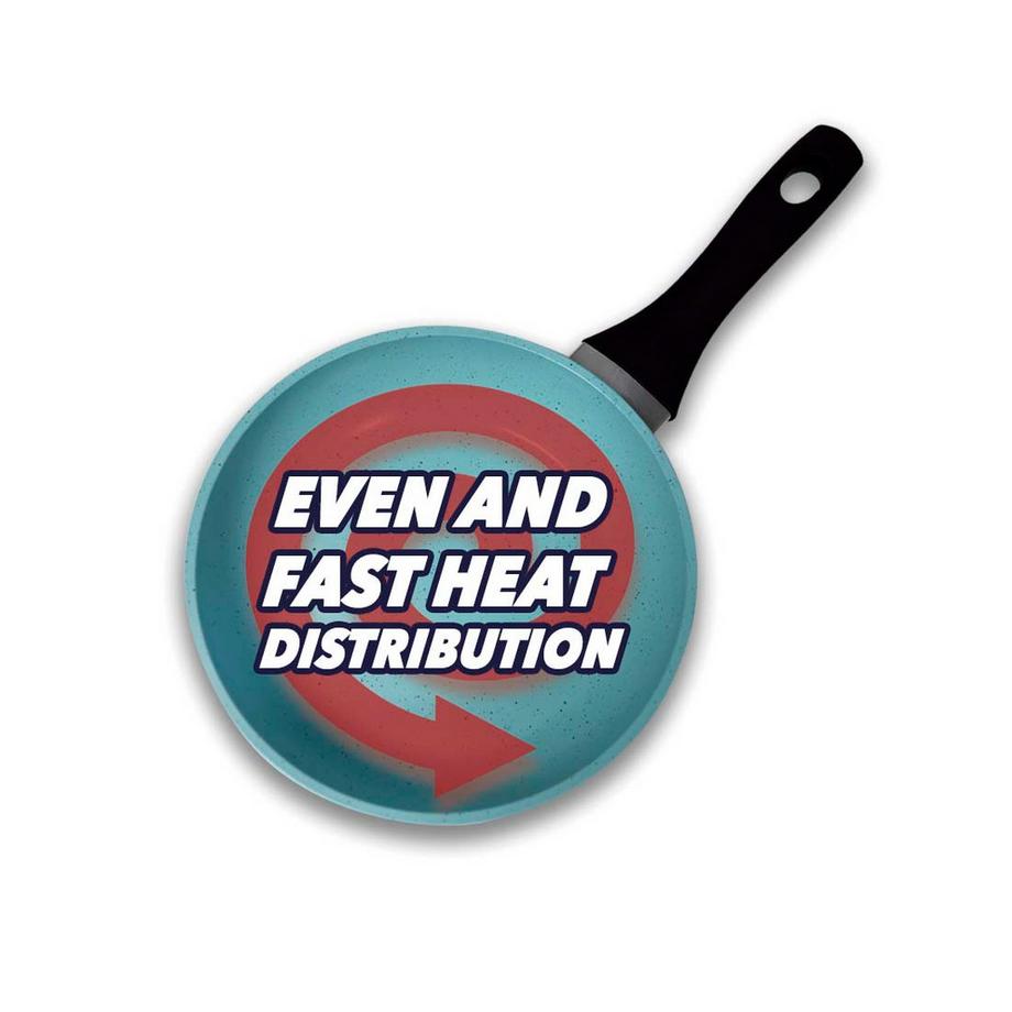 STARLYF Jade Pan 24cm - Poêle à frire avec revêtement en jade, ronde de 24 cm  