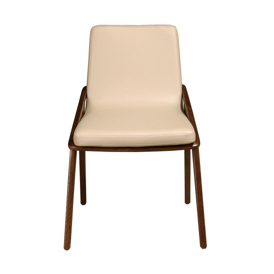 ANGEL CERDA Chaise en similicuir vison  