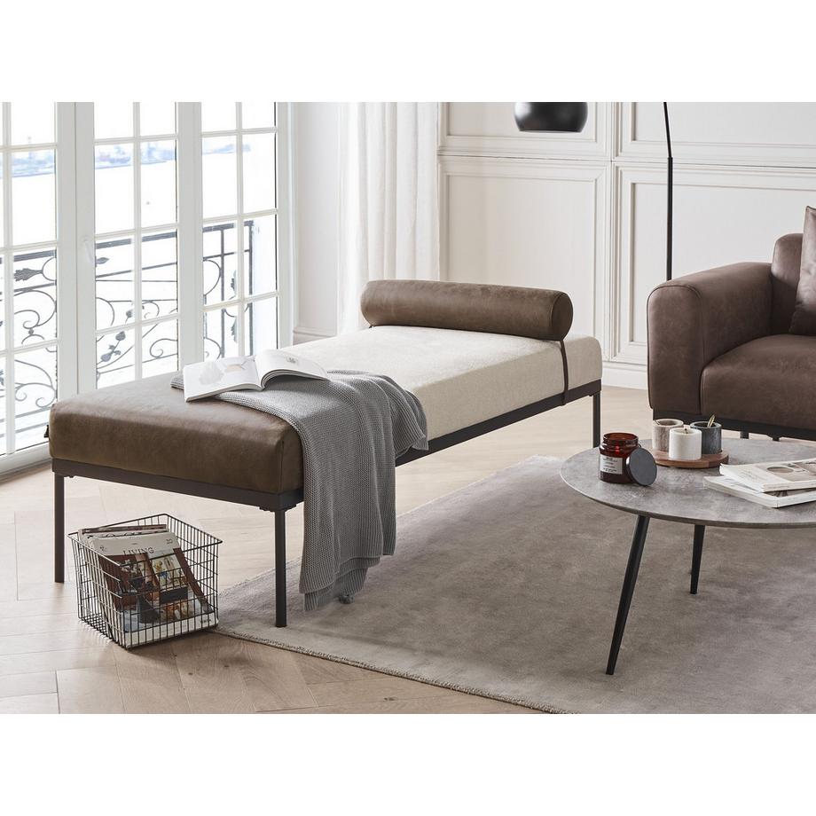 Beliani Chaise longue en Cuir PU Rétro MALMOS  