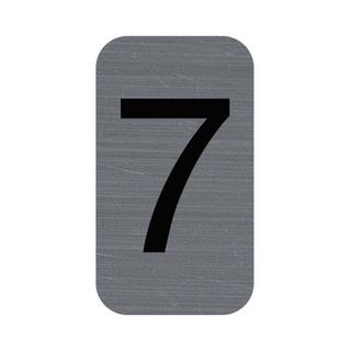 Exacompta Plaque adhésive imitation Aluminium Chiffre 7 2,5x4,4 cm  