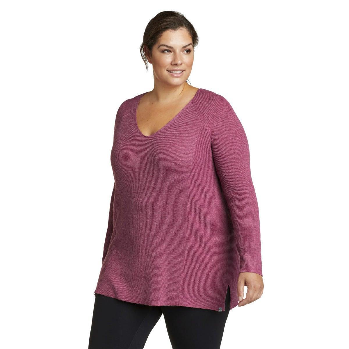 Image of Tellus Pullover Top Vausschnitt Damen Braun Medium L