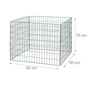 Northix Grille à compost en métal, lot de 3  