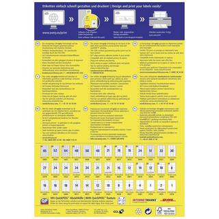 Avery-Zweckform Etichetta universale 105 x 42.3 mm Carta Bianco 1400 pz. A tenuta permanente Stampante a getto d'in  