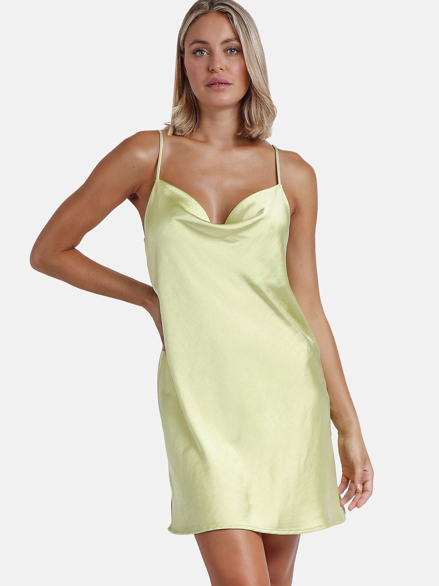 Image of Negligé Satin Luxe Damen Grün XL