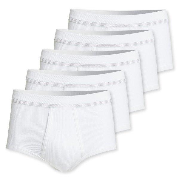 Image of 5er Pack Doppelripp - Slip Unterhose Herren Weiss XXL