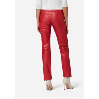 RICANO  Pantalon en cuir , coupe basse, au design simpliste. 