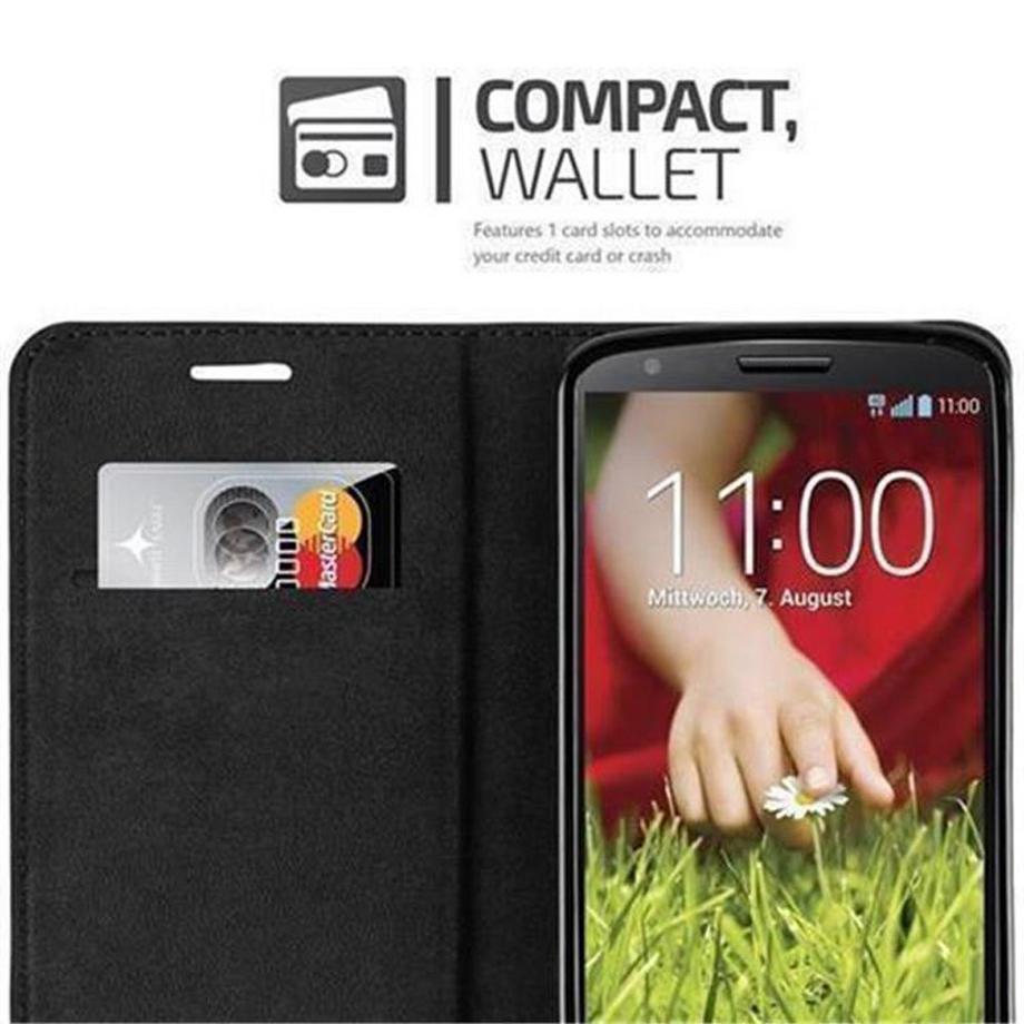 Cadorabo  Housse compatible avec LG G2 - Coque de protection avec fermeture magnétique, fonction de support et compartiment pour carte 