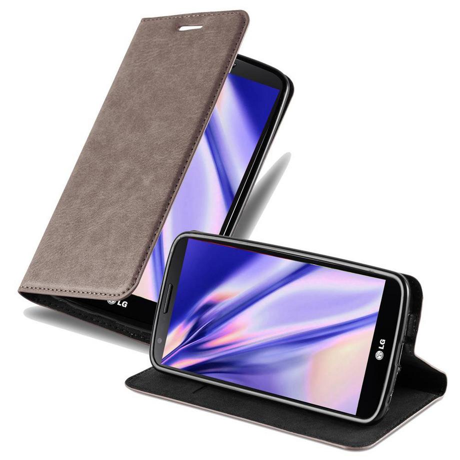 Cadorabo  Housse compatible avec LG G2 - Coque de protection avec fermeture magnétique, fonction de support et compartiment pour carte 