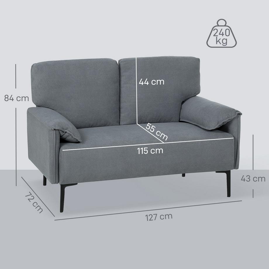 HOMCOM 2-Sitzer-Sofa  