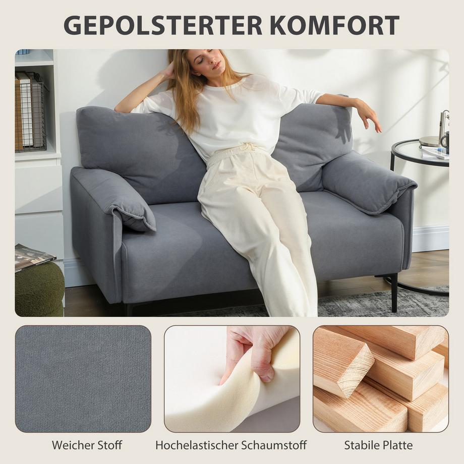 HOMCOM 2-Sitzer-Sofa  